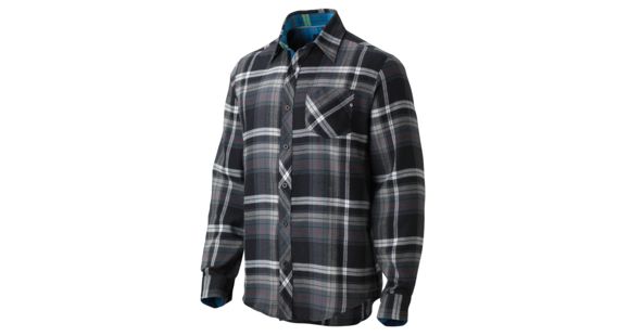 Marmot Anderson Flannel Long Sleeve - Men's-Black-Medium, 50600-BLACK-M