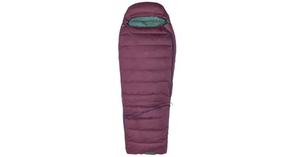 Marmot Argon 25 Sleeping Bag, Burgundy/Total Eclipse, Short, Left Zip, 29360-7408-LZ