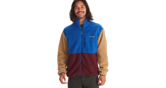 Marmot Aros Fleece Jacket - Men's, Dark Azure/Port Royal/Shetland, 2XL, M13195-20740-XXL