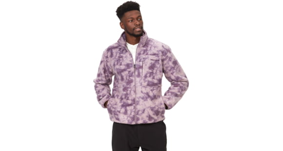 Marmot Aros Printed Full-Zip Fleece Jacket - Men's, Hazy Purple Ice Dye, Extra Large, M14920-22400-XL