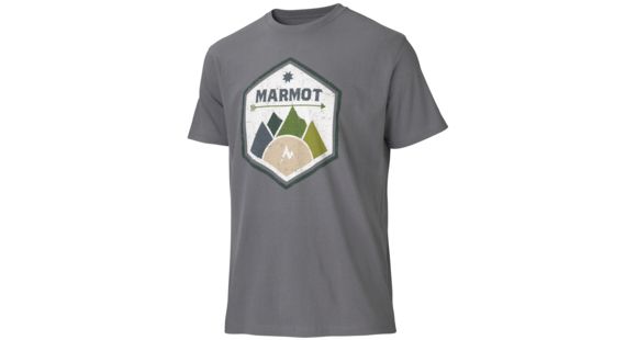 Marmot Badge Short Sleeve Tee - Men's-Charcoal-Small