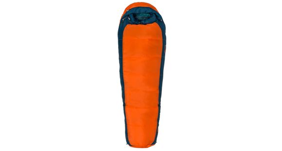Marmot Banzai Trestles 35 Sleeping Bag - Kid's, Mandarin Orange/Denim, Reg 4ft / Left Zip, 38480-9503-LZ