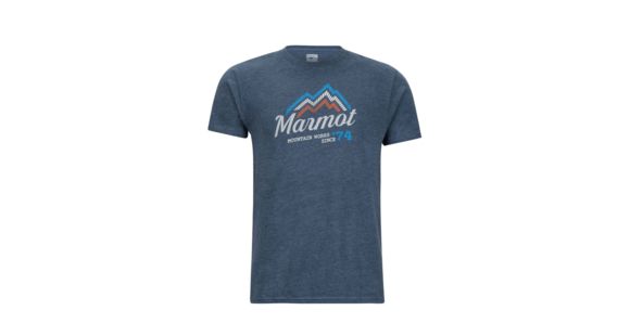Marmot Beams Short Sleeve T-Shirt - Men's, Navy Heather, L, 43420-8550-L
