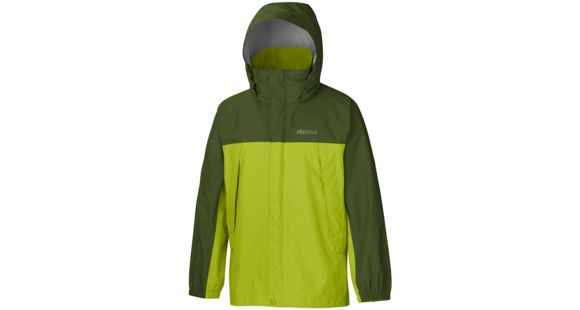 Marmot Precip Jacket - Boy's-X-Small-Green Lichen/Greenland, 50900-XS-GREEN LICHEN/GREENLAND