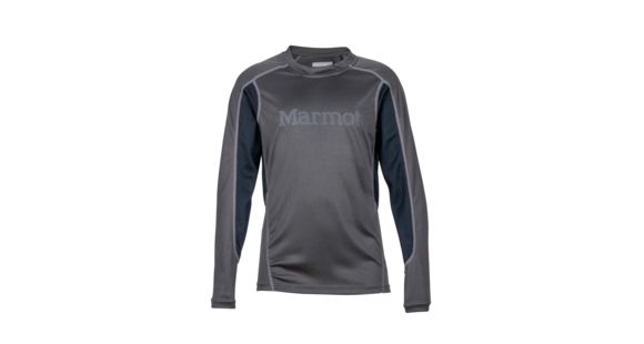 Marmot Boys Windridge W/ Graphic Long Sleeve T-Shirt, Slate Grey/Black, Extra Small, 50310-1444-XS