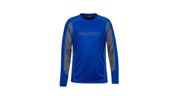 Marmot Boys Windridge W/ Graphic Long Sleeve T-Shirt, Surf/Cinder, M, 50310-2709-M