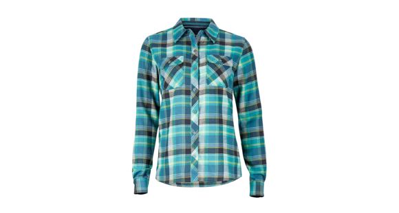 Marmot Bridget Flannel Long Sleeve - Women's-Moon River-Medium, 889169113536