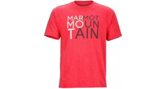 Marmot Cascade Short Sleeve Tee - Men's -Red Heather-Medium