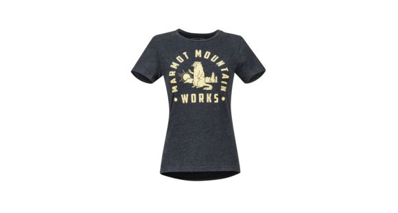 Marmot Chordata Tee Short Sleeve - Women's, Charcoal Heather, Extra Large, 47800-1204-XL