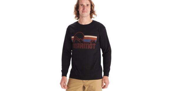 Marmot Coastal Tee Long Sleeve - Men's, Black, Medium, M13262-001-M
