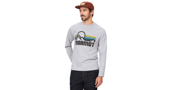 Marmot Coastal Tee Long Sleeve - Men's, Sleet, Extra Large, M14672-504-XL