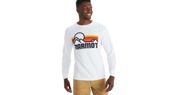 Marmot Coastal Tee Long Sleeve - Men's, White, Large, M13262-080-L