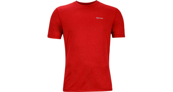 Marmot Conveyor Short Sleeve Tee - Men's, True Team Red Heather, Small