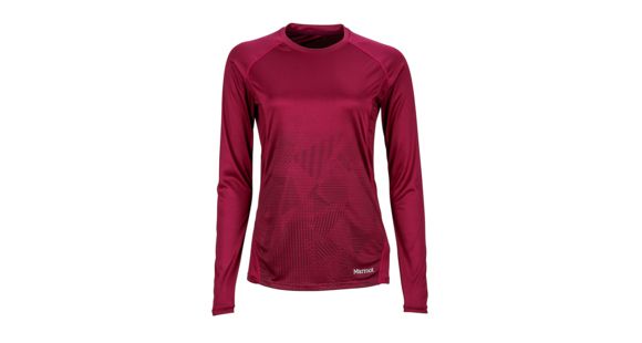 Marmot Crystal Long Sleeve Tee - Women's, Magenta-Small, 889169115912