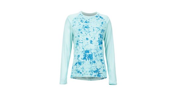 Marmot Crystal Long Sleeve - Women's, Blue Tint Mind Game, Extra Large, 49630-8402-XL