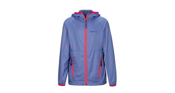 Marmot Demo, Girl's Ether Hoody, Periwinkle/Bright Pink, M, 56190-3770-DEMO