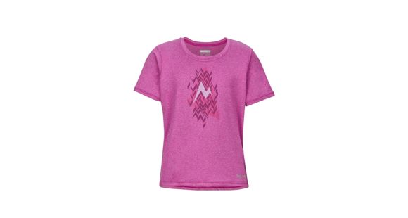 Marmot Demo, Girl's Post Time Tee SS, Neon Berry Heather, M, 59220-8623-DEMO