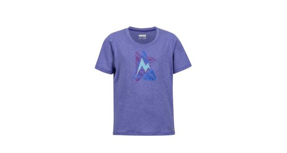 Marmot Demo, Girl's Post Time Tee SS, Electric Purple Heather, M, 59220-6976-DEMO