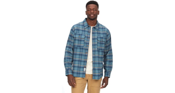 Marmot Doran Midweight Flannel Long Sleeve - Men's, Moon River, Extra Large, M14661-1904-XL