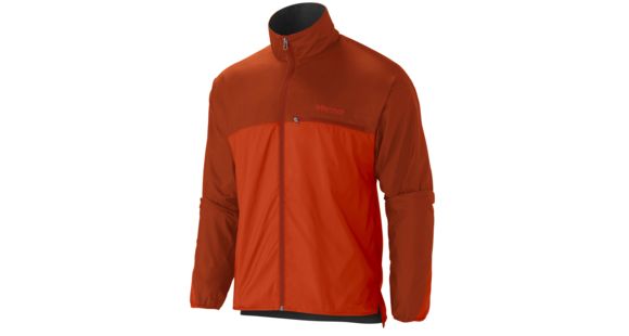 Marmot DriClime Windshirt - Men's-Orange Haze/Dark Rust-Small, 785562676572
