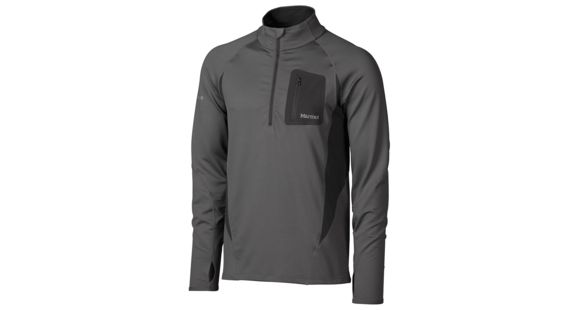 Marmot Elance 1/2 Zip Long Sleeve - Men's-Cinder-X-Large, 51480-CINDER-XL