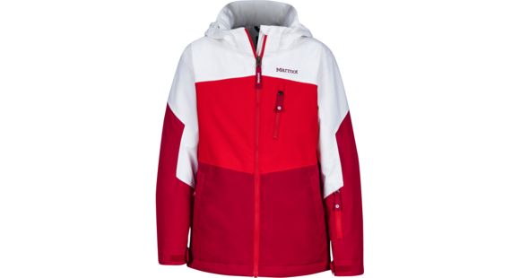 Marmot Elise Jacket - Girl's-Bright Ruby/White-X-Large