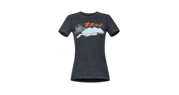 Marmot Esterel Tee Short Sleeve - Women's, Charcoal Heather, Large, 47740-1204-L