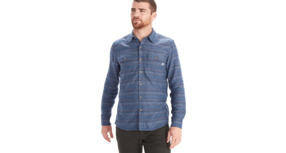 Marmot Fairfax Heathered Midweight Flannel - Men's, Arctic Navy, Large, M13557-2975-L