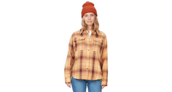 Marmot Fairfax Lightweight Boyfriend Flannel Shirt - Women's, Tangelo, Extra Small, M14835-9434-XS