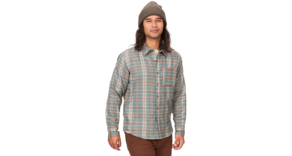 Marmot Fairfax Novelty Heathered Lightweight Flannel Shirt - Men's, Dark Jungle, Large, M14917-22261-L
