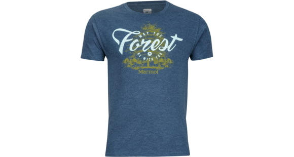 Marmot Forest Short Sleeve Tee - Men's-Navy Heather-Small