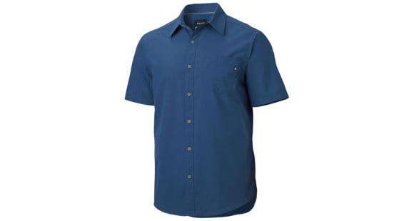 Marmot Gallison Short Sleeve - Men's-Vintage Blue-X-Large, 52040-VINTAGE BLUE-XL
