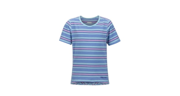 Marmot Girls Gracie Short Sleeve T-Shirt, Sky High, Small, 59350-3663-S