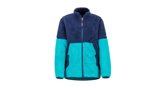 Marmot Girl's Lariat Fleece - Kids, Blue Tile/Arctic Navy, Medium, 89790-BlTile/ArcNavy-M-DEMO