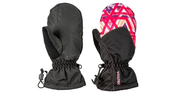 Marmot Glade Mitts - Girl's-Pink Lotus Geo-X-Large, 889169088285