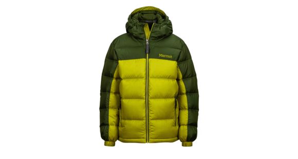 Marmot Guides Down Hoody - Boy's-Citronelle/Greenland-Medium, 889169130922