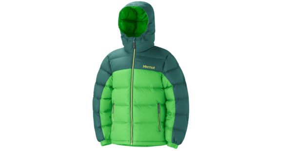 Marmot Guides Down Hoody - Boy's-Medium-Orange Spice/Sunset