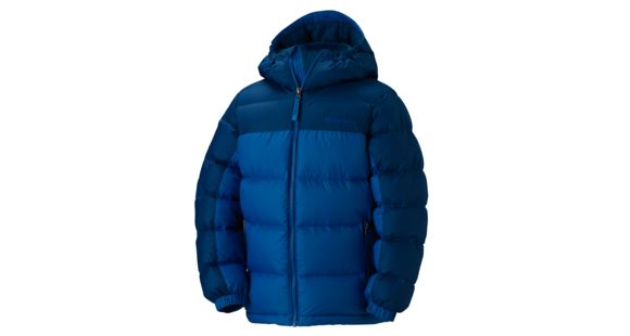 Marmot Guides Down Hoody - Boy's-Cobalt Blue/Blue Night-Small, 72020-COBALT BLUE/BLUE NIGHT-S