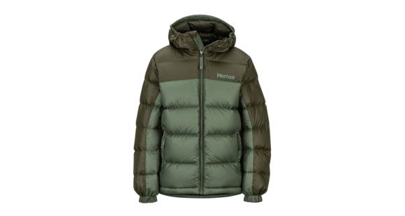 Marmot Guides Down Hoody - Boy's, Crocodile/Rosin Green, Small, 73700-4850-S