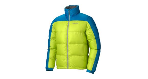 Marmot Guides Down Sweater - Men's-Large-Green Lime/Methyl Blue