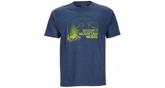 Marmot Halation Tee Short Sleeve - Men's -Navy Heather-Medium