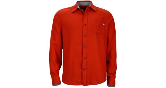Marmot Hobson Flannel Long Sleeve Shirt - Men's-Dark Rust Heather-Small