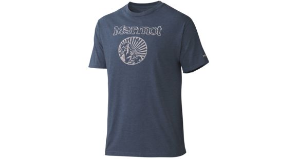 Marmot Horizon Short Sleeve Tee - Men's-Navy Heather-Medium, 254294