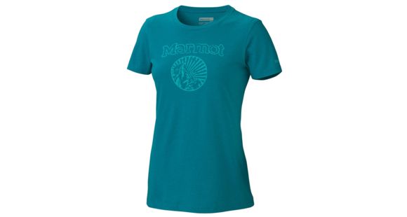 Marmot Horizon Short Sleeve Tee - Women's-Teal Heather-Medium, 55860-TEAL HEATHER-M