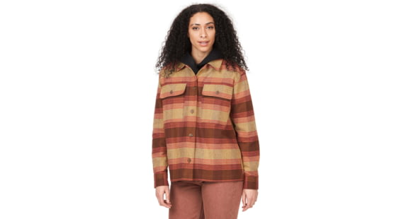 Marmot Incline Heavyweight Flannel Overshirt - Women's, Grapefruit, Medium, M14678-9949-M