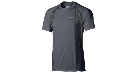 Marmot Interval Short Sleeve Tee - Men's-Slate Grey/Cinder-X-Large, 785562573185