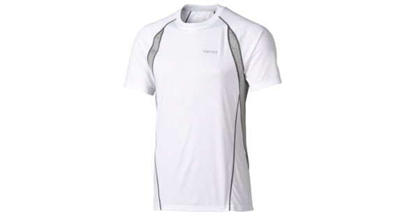 Marmot Interval Short Sleeve Tee - Men's-White/Steel-X-Large