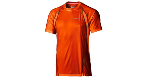 Marmot Interval Short Sleeve Tee - Men's-Blaze/Bright Orange-XX-Large