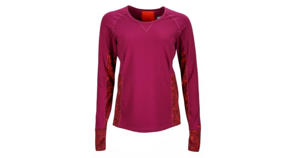 Marmot Lana Long Sleeve Crew - Women's-Magenta/Magenta Terrain-Large, 889169085208
