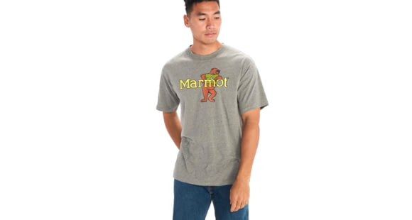 Marmot Leaning Marty Short Sleeve Tee - Mens, Charcoal Heather, Medium, M14130-1204-M